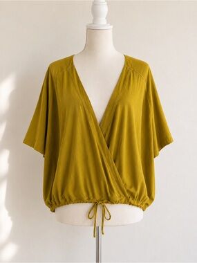 Prana Yellow Blouse Size XL Casual Top